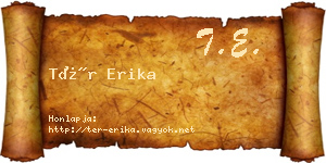 Tér Erika névjegykártya