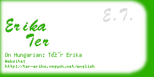 erika ter business card